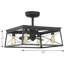 Ventilateur de plafond en cage à 3 pales de 22 po avec télécommande et ensemble d'éclairage inclus-2025607363