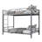 Twin-Over-Twin Metal Bunk Bed with Safety Guardrails, Heavy-Duty Steel Frame, Industrial Space-Saving Design-1780743018