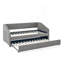 Lit de jour simple avec canapé-lit rembourré capitonné, tissu de lin, gris (82,5 po x 42,5 po x 34 po)-757469584-757469585