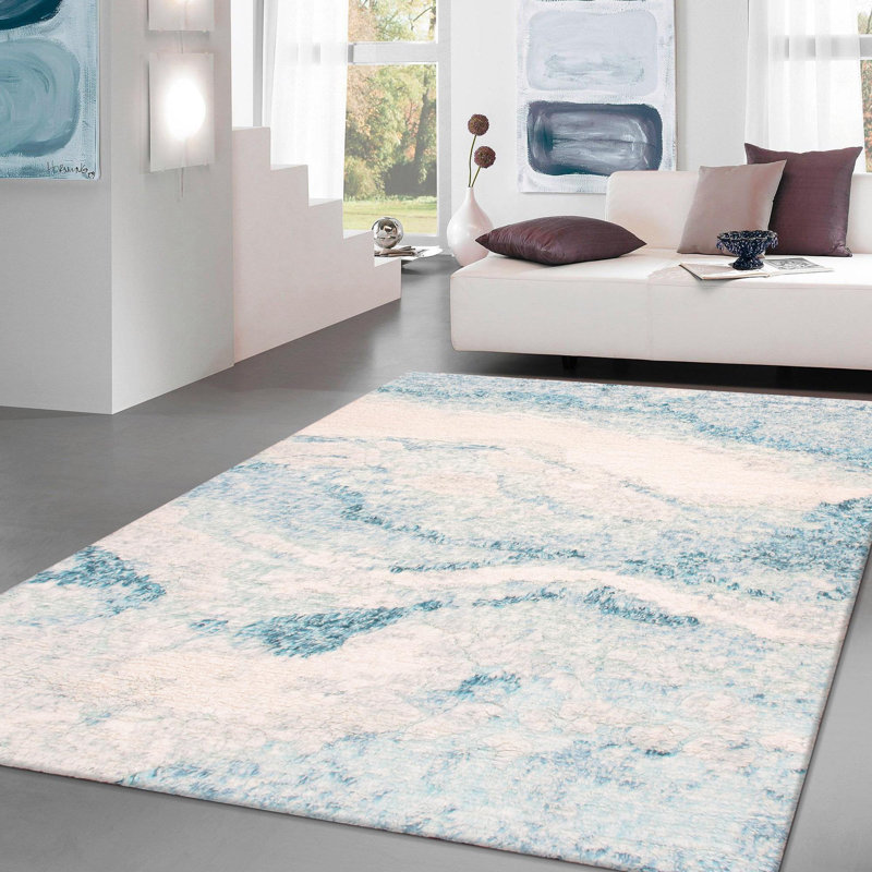 Hand Knotted Wool Abstract Indoor Rug