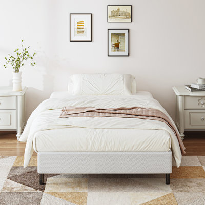 9" High Profile Metal Box Spring with Fabric Cover, Heavy Duty Mattress Foundation, Easy Assembly, Twin Size