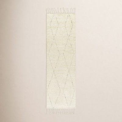 Talon Hand-Knotted Geometric Cream Rug