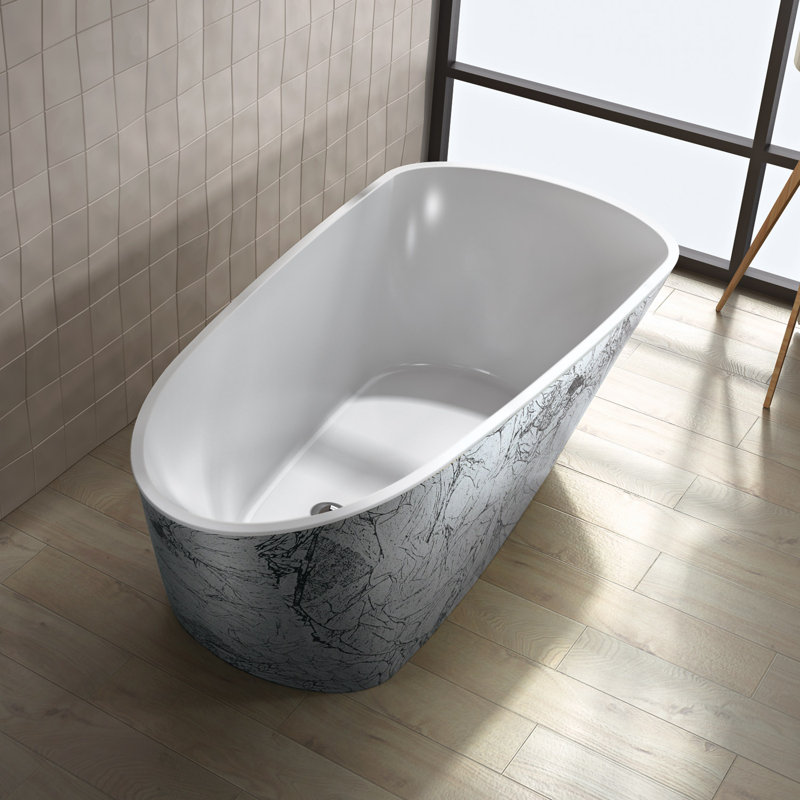 Sophia 67.7'' L Freestanding Soaking Bathtub