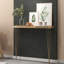 Console rectangulaire 39,4 po avec plateau en bois et pieds en épingle