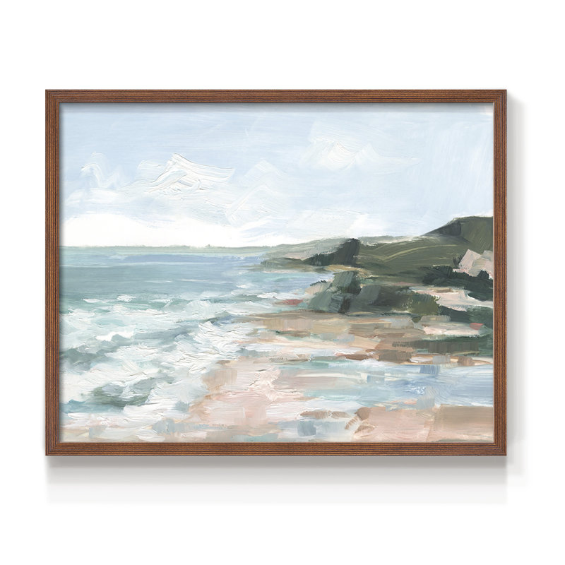 «Distant Regatta I», reproduction encadrée, H 16 po x l 20 po, Noyer
