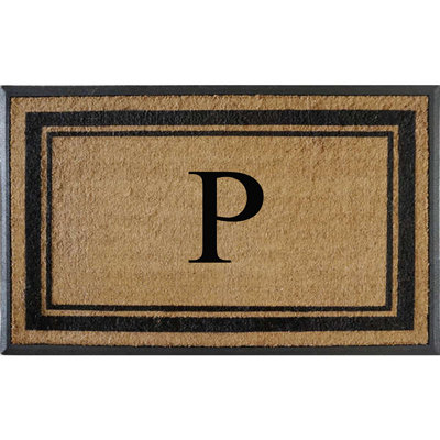 Butters 30" W x 48" L Monogrammed Coir Door Mat