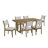 Colgan Dining Set, Trestle Dining Table With Stylish Chairs, Light Oak-1213842495