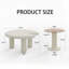 Ensemble de tables basses circulaires beige crème