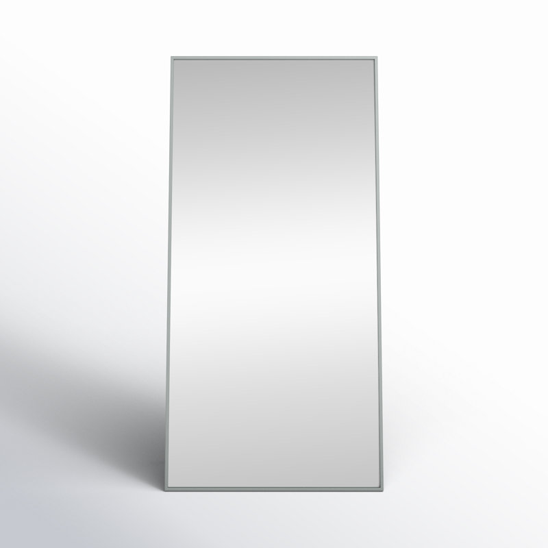 Sabine Metal Rectangle Floor Mirror, 60" x 30", Silver