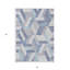 Tapis intérieur lavable à motif géométrique bleu denim 3 pi x 5 pi