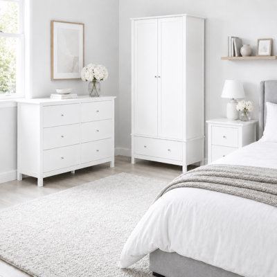 45cm W Manufactured Wood Bedside Table
