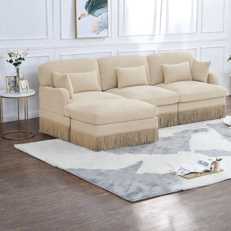 Canapés profonds en chenille, canapé modulaire moderne léopard pour le salon