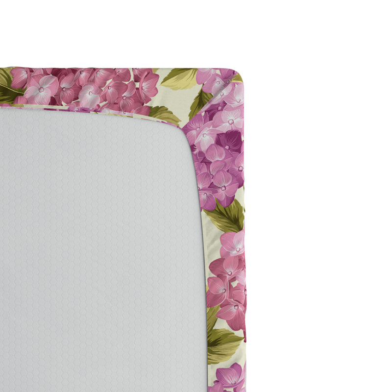 Drap-housse floral en microfibre, Drap-housse de taille simple