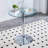 The modern and simple round glass dining table is equipped with silver-plated legs and is suitable for various scenarios