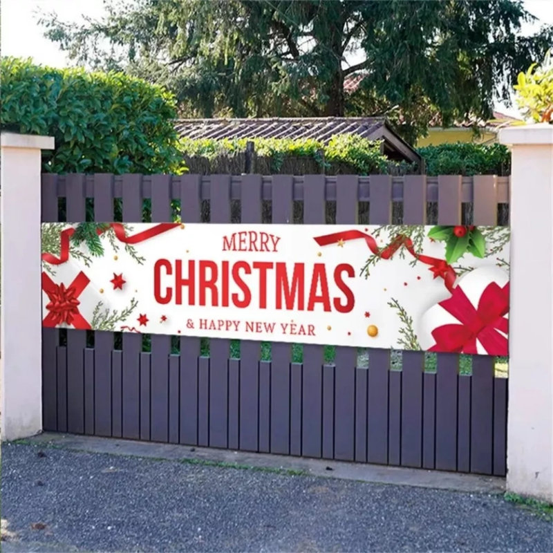 Joyeux Noël, bannière de père Noël, décoration de jardin, bonne année