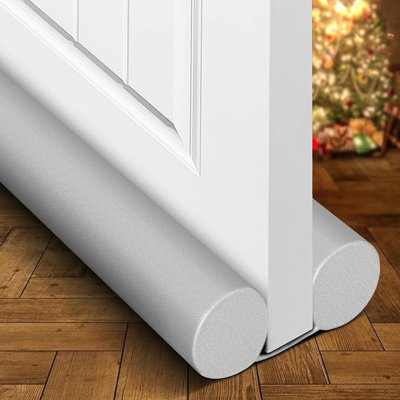 Door Draft Stopper Door Sweep Weather Stripping Noise Blocker Window Breeze Blocker Adjustable Door Sweeps, Grey