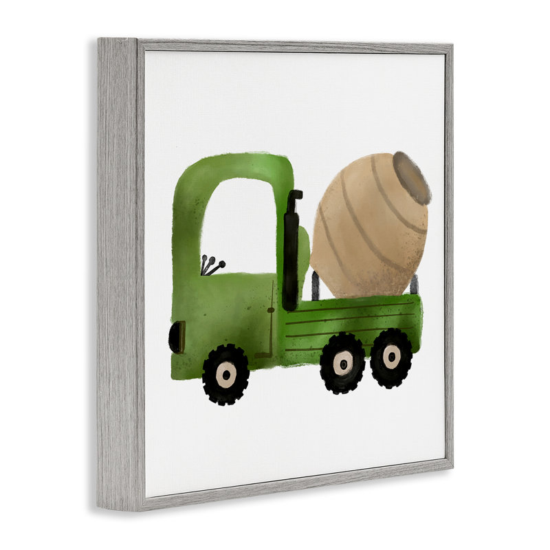 Art de giclée de camion de construction par Elizabeth Medley, Estampe numérique Farmhouse, H 17 po x l 17 po