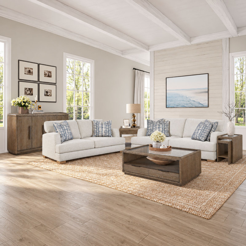 Marielle 88" Upholstered Sofa, Birch