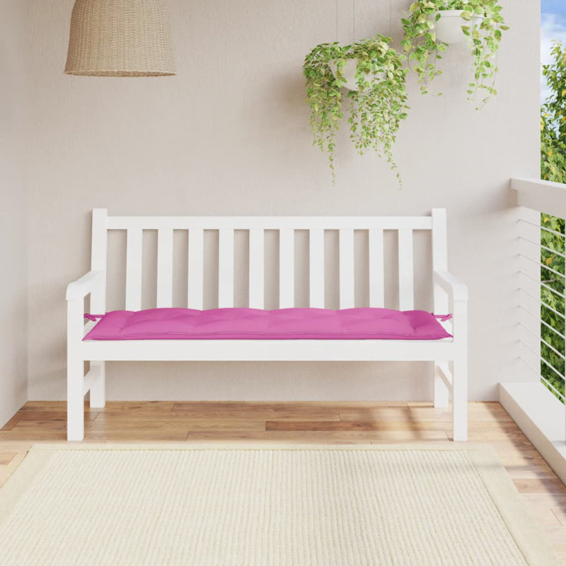Coussin de banc en tissu Oxford, Rouge, H 2,8 po x l 59,1 po x P 19,7 po