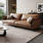 Brown Genuine Leather Modular Sofa