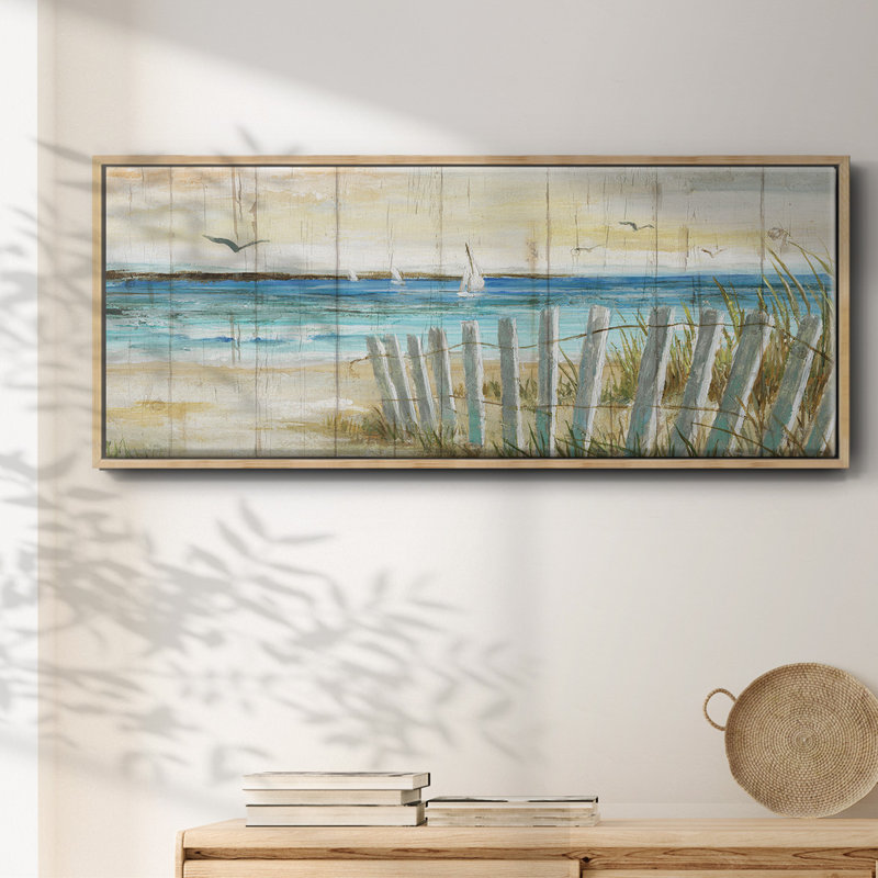 Coastal Causeway - toile encadrée, H 20 po x l 50 po