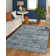 Davide 1228 Transitional Striated Blue Area Rug