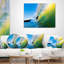 Coussin Surfer Beating Green Waves - Sea & Shore