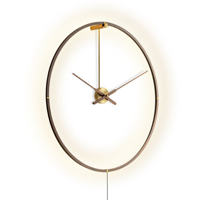 Ombra Solid Wood Skeleton Wall Clock