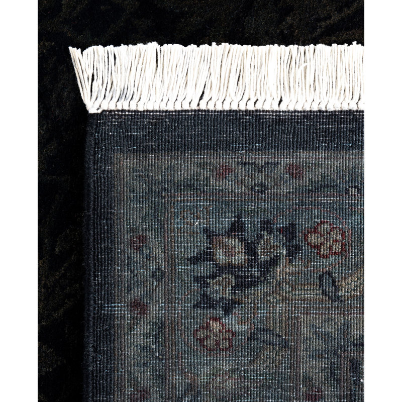Huckstep One-of-a-Kind Rectangle 3'2" X 5'3" Wool Area Rug Black