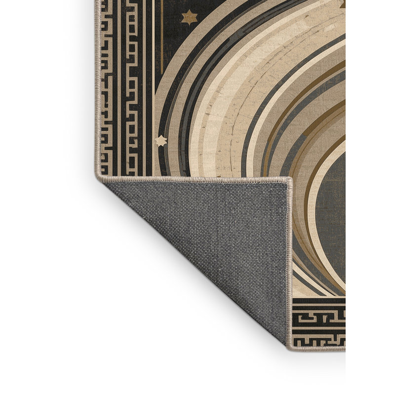 Tapis moelleux moelleux moelleux et moelleux à motif faunce de maman en brun - beige, 5 x 8