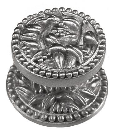 San Michele Mushroom Knob, 1" H x 1" W x 0.875" D, Polished Silver