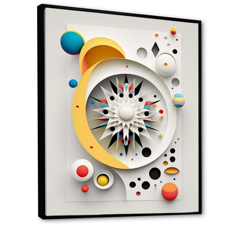 Renaissance géométrique rétro de l'éveil I - Reproduction d'art géométrique moderne, H 44 po x l 34 po x P 1,5 po
