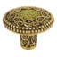 DECO 1-5/8" KNOB DECORATED WITH OLIVINE SWAROVSKI CRYSTALS-938492091