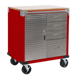 Armoire roulante 4 tiroirs avec 1 porte Seville Classics UltraHD