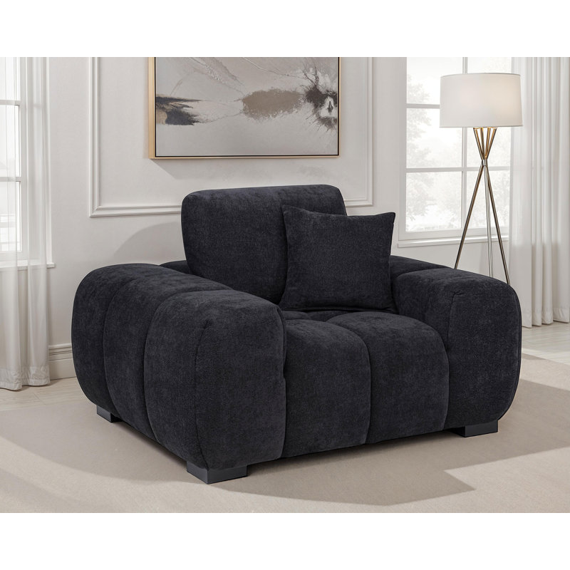 Chaise d'appoint Chizue, Noir, noir, noir, noir