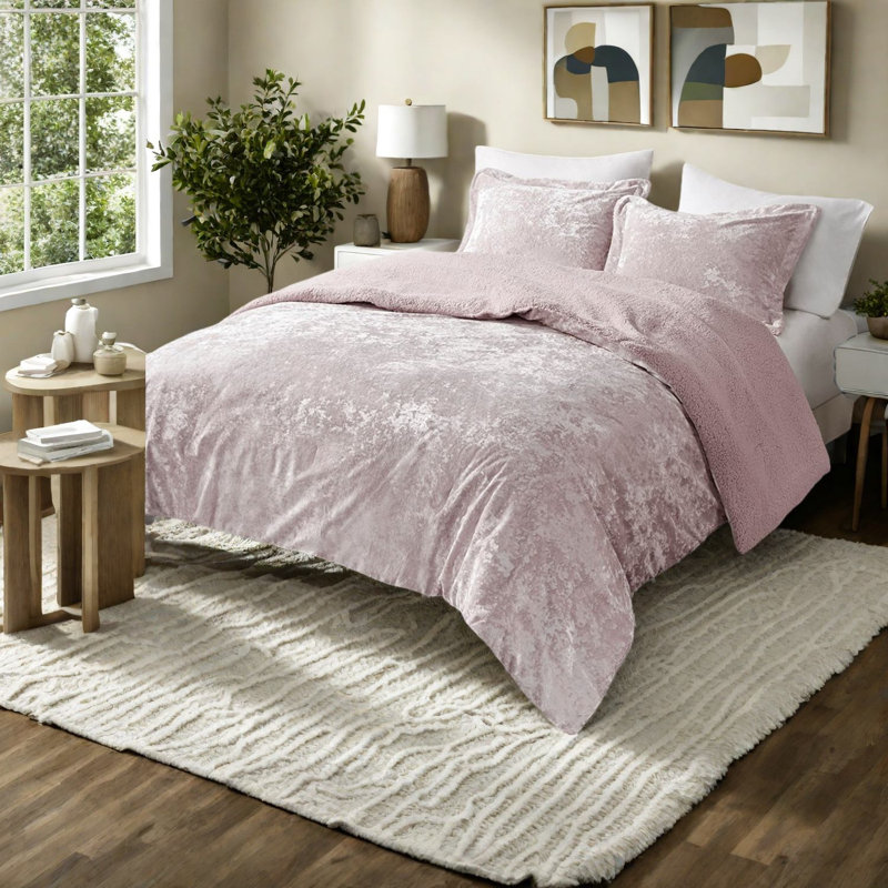 Ensembles de literie en sherpa confortable pour grand lit en velours de polyester pour maison moderne