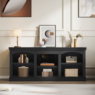 59/70"W Farmhouse TV Stand For 75/80" TV, Sideboard with Adjustable Shelf