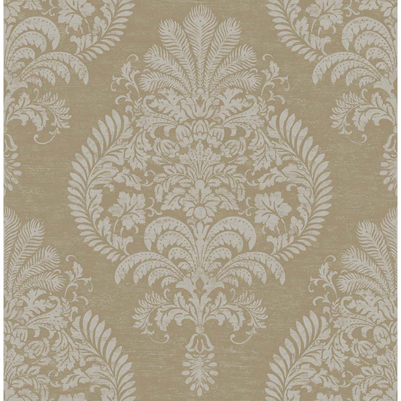Rouleau de papier peint L 33 pi x l 20,5 po Lilianah, Taupe clair