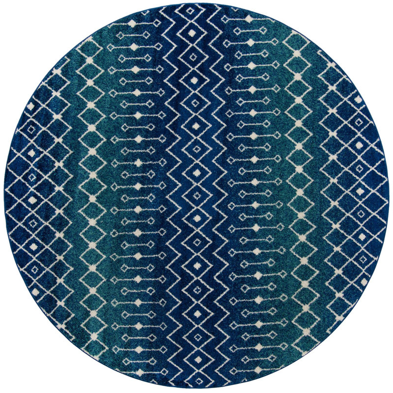 Geometric Indoor Rug, Round 10'