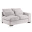 Canapé modulaire en lin pour la maison - gris 122,21 po Large avec repose-pieds Pleasant-1964001087