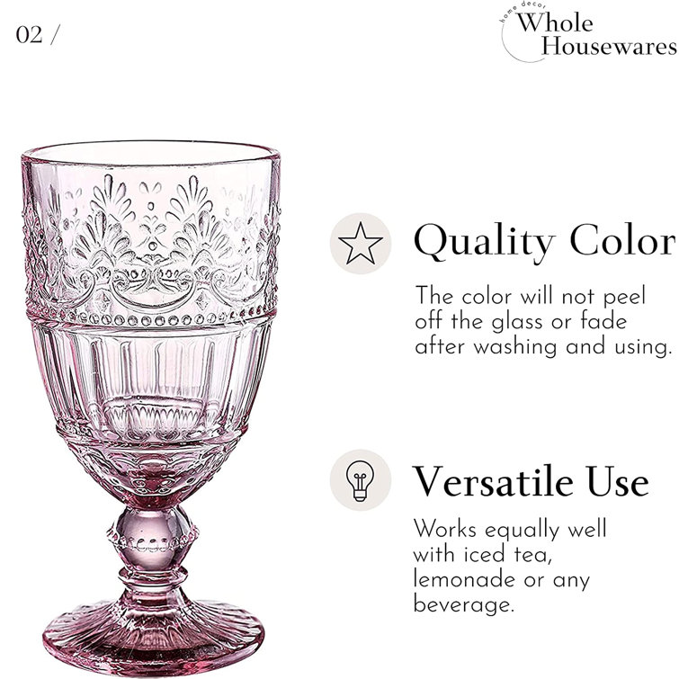 Whole Housewares Set of 6 Double Old Fashioned Glasses: Colored