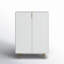 Armoire 40 "en blanc mat avec pieds en laiton