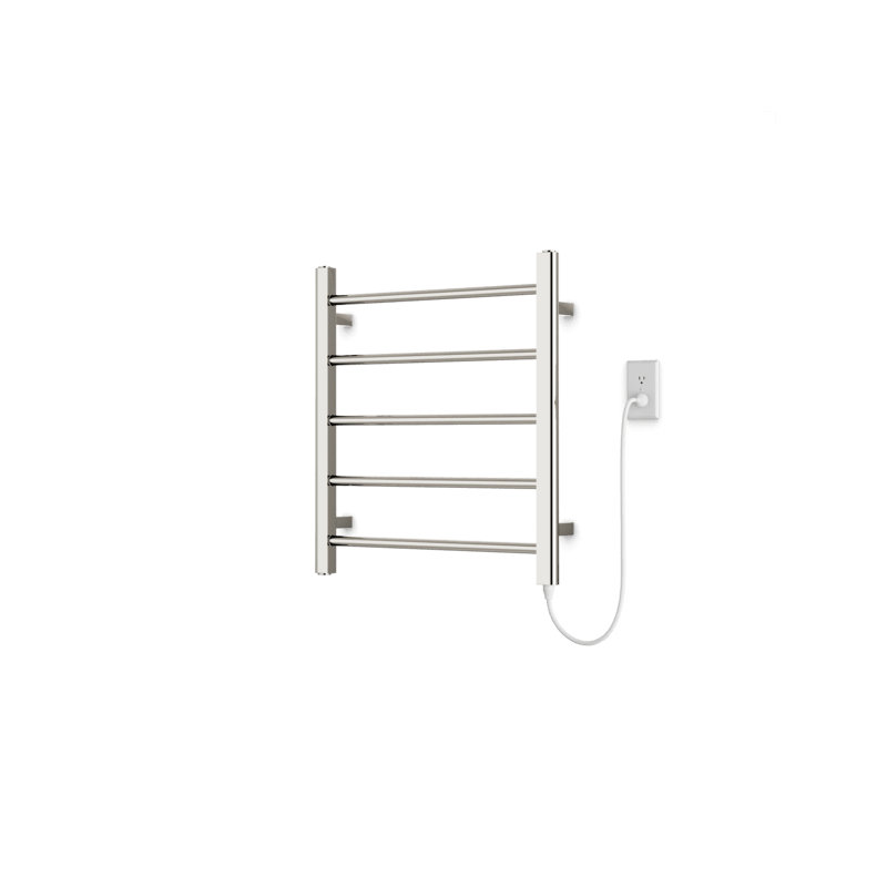 Ryton Wall Mount Electric Towel Warmer, 26" H x 24" W x 5.19" D, Polished Nickel