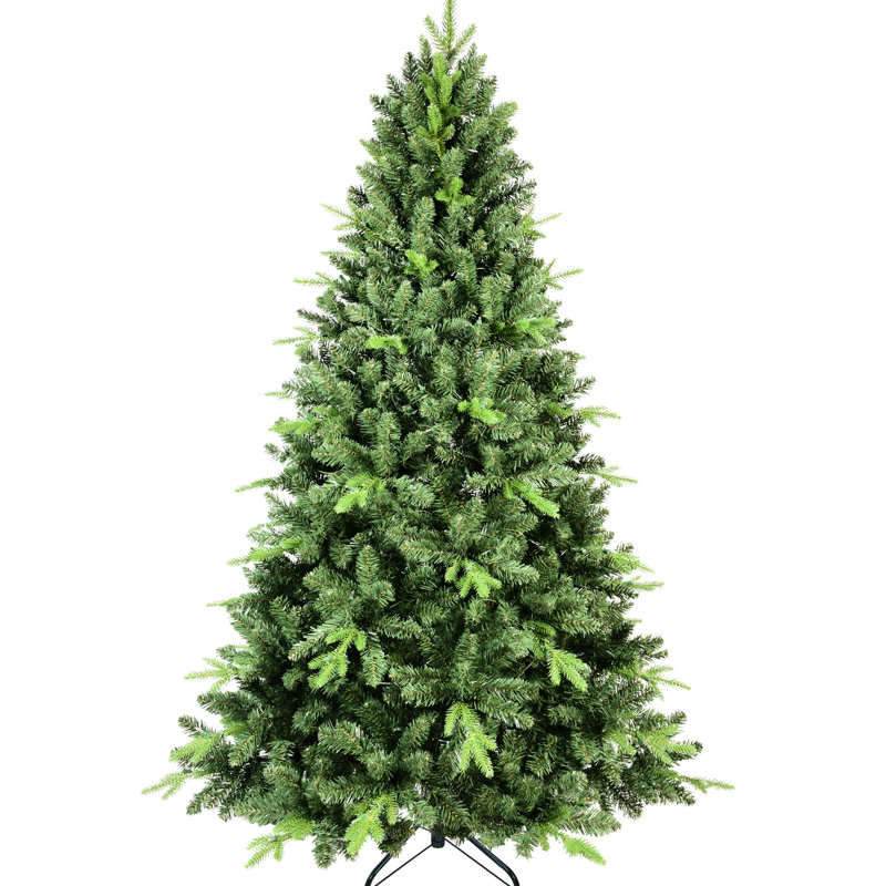 Arbre de Noël 9 pi, 3509 pointes, branches à charnières, installation en douceur, support en métal, couleur, arrangement décoratif Pe + aspect naturel, conception de branche, fête
