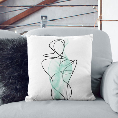 Femals Form Green Scatter Cushion