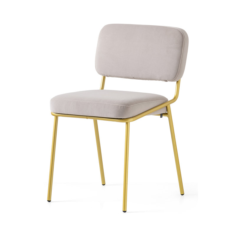 Sixty Upholstered Dining Chair with Metal Frame, Sand, Matt Taupe