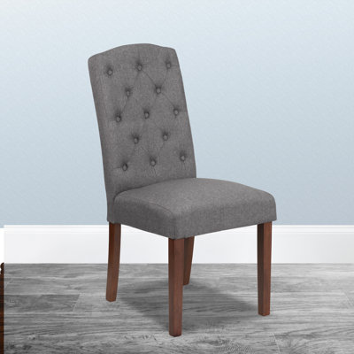 Chaise parsons Prompton avec pieds en acajou