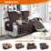 Wildee Waterproof Non-Slip Recliner loveseat Couch Cover With Console