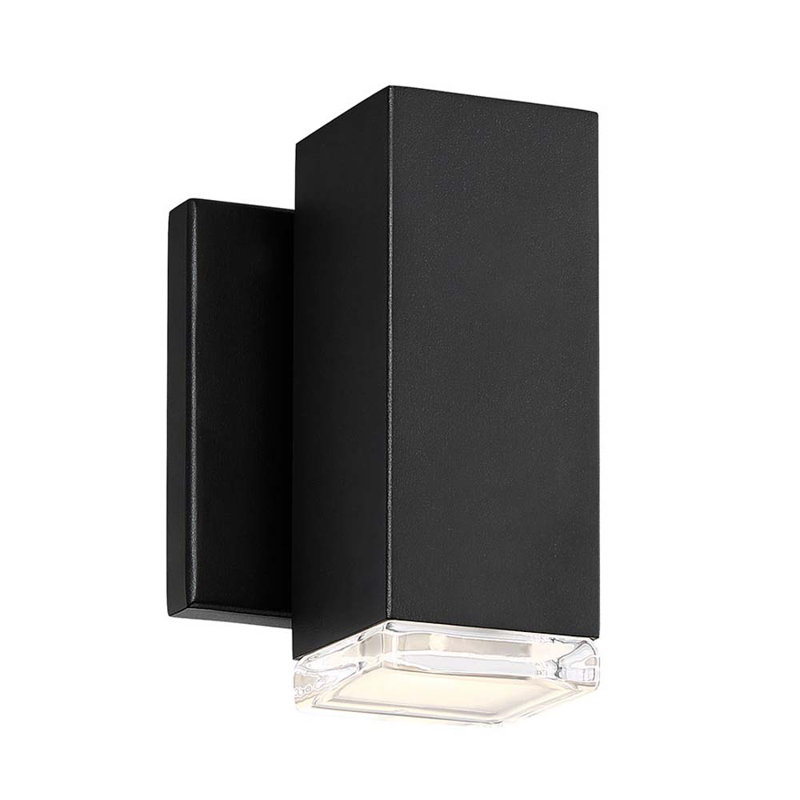 Forst LED Wall Light, 6" H x 4.5"W x 3.5" D, Black