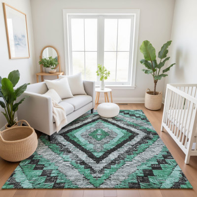 Premium Machine Washable Jakiyra AMF1890 Aztec Rug